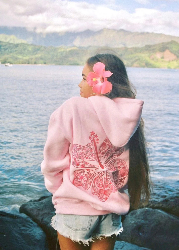 Liana - Oversized Hibiscus Hoodie