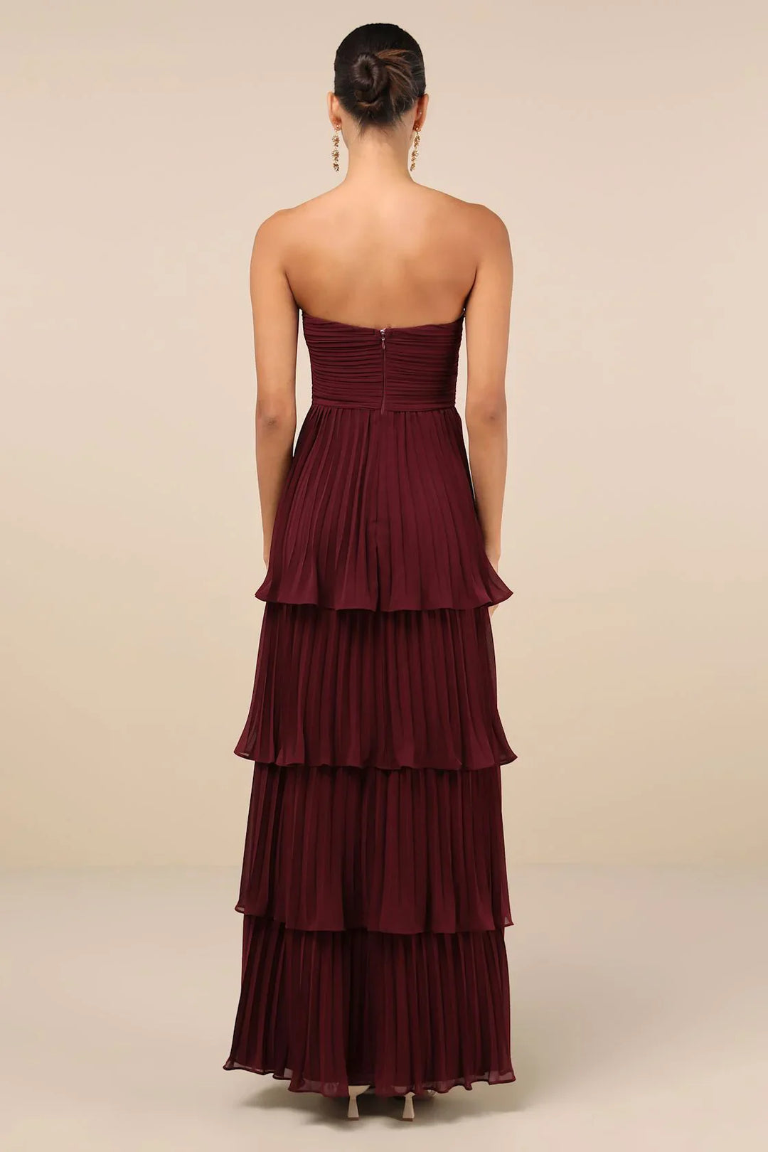 Penelope - Plum Pleated Maxi Dress