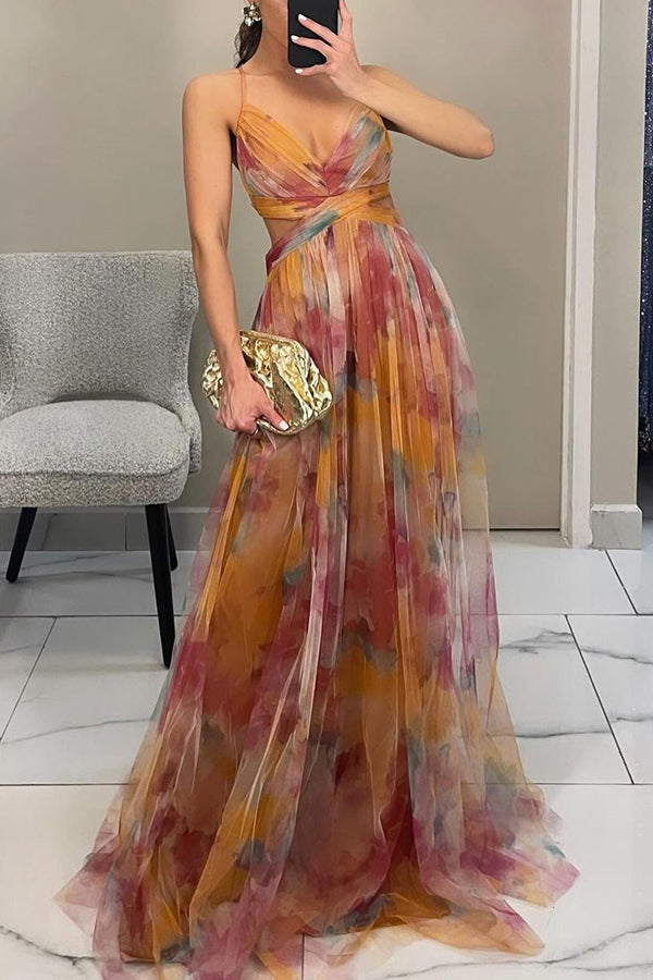 Vanessa - Floral Tulle Maxi Dress