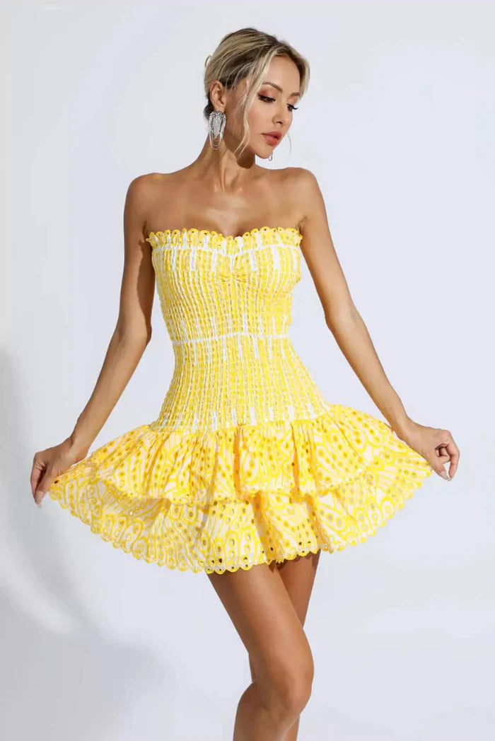 Gianna Ruffle Mini Dress