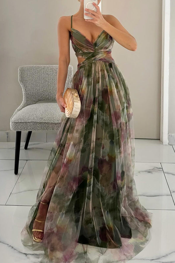 Vanessa - Floral Tulle Maxi Dress