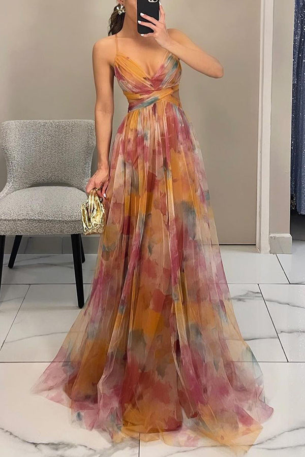 Vanessa - Floral Tulle Maxi Dress