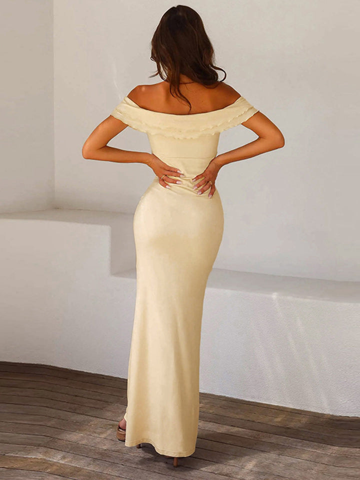 Amara - Ruffle Satin Gown