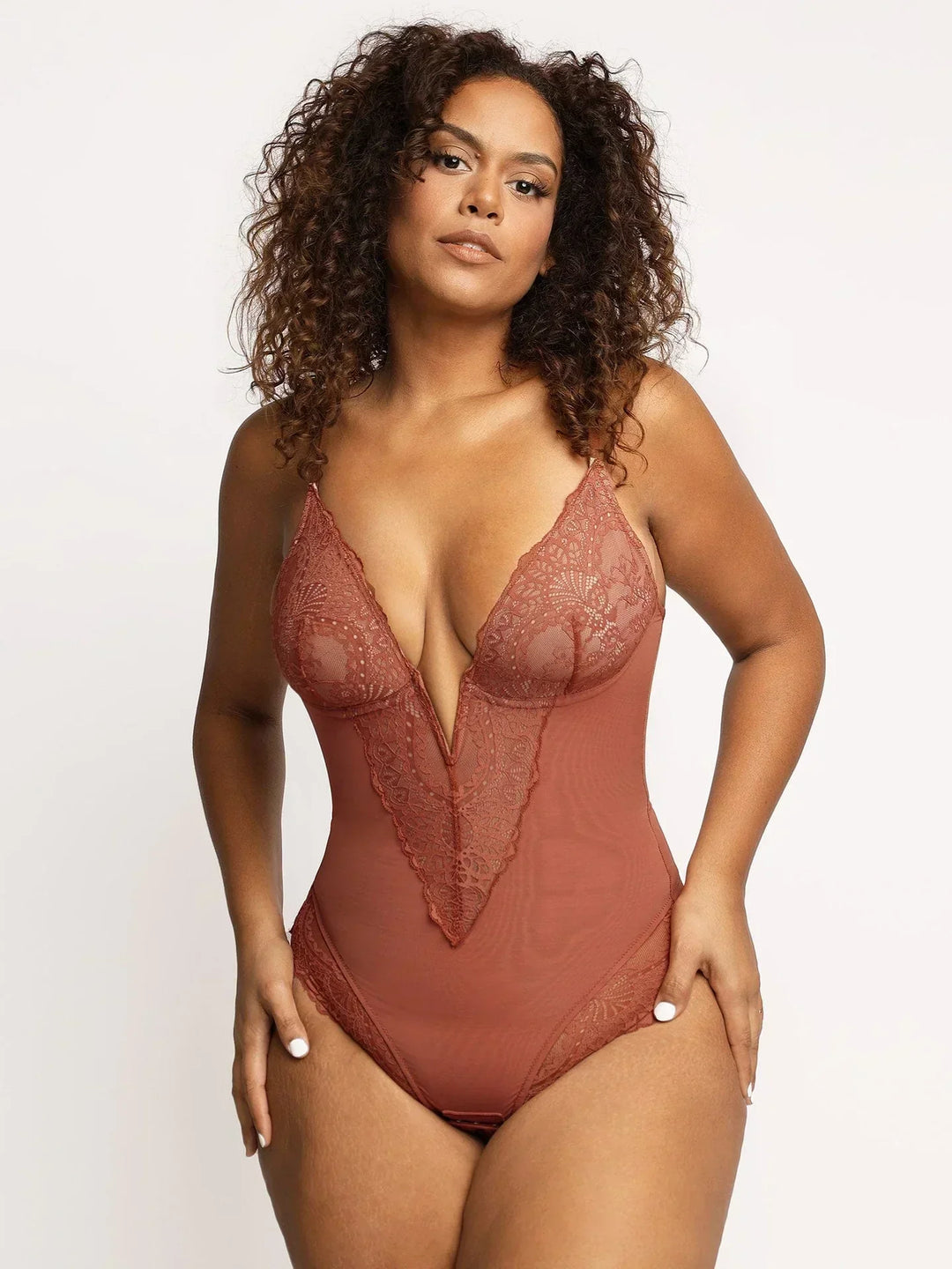 Aliyah - Deep V Lingerie Bodysuit