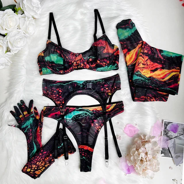 Lustre - Mesh Lingerie Set