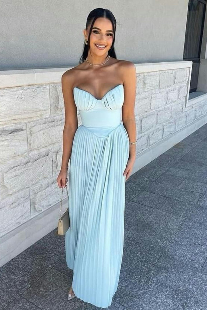 Leah - Pleated Maxi Dress