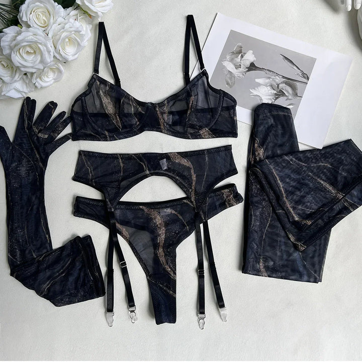 Lustre - Mesh Lingerie Set