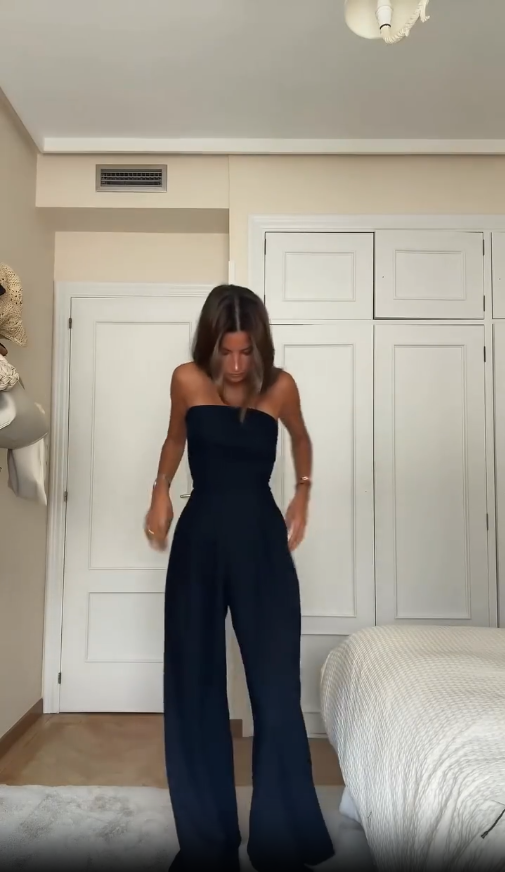 Abegail - Elegant Strapless Jumpsuit