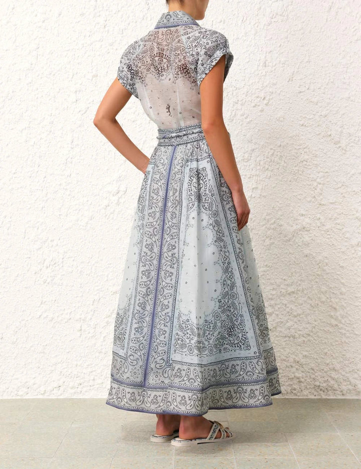 Aliyah - Elegant Paisley Maxi Dress