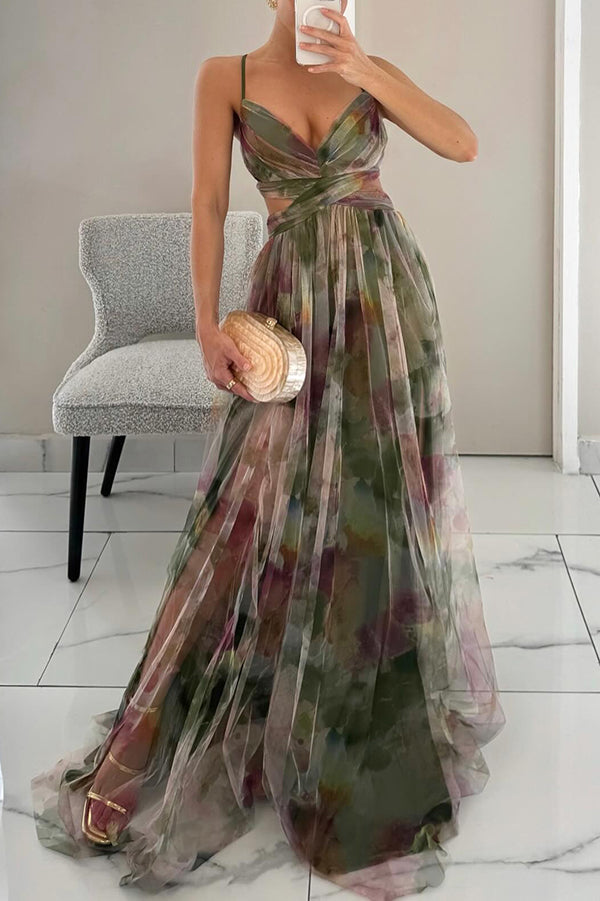 Vanessa - Floral Tulle Maxi Dress