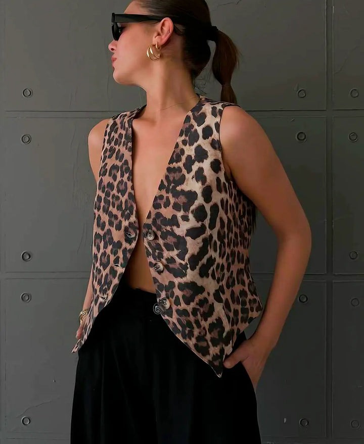 Liezl - Leopard Printed Vest