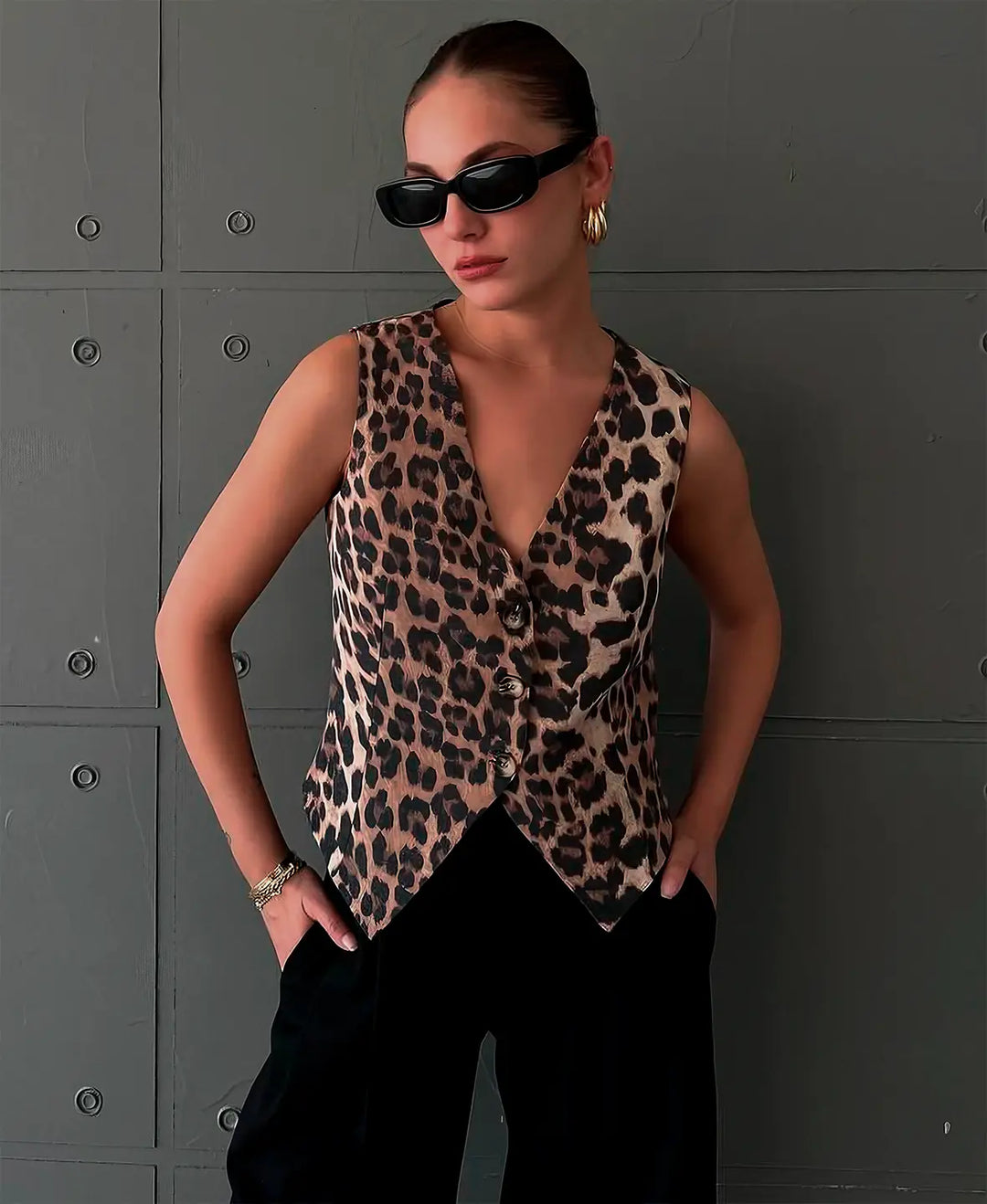 Liezl - Leopard Printed Vest