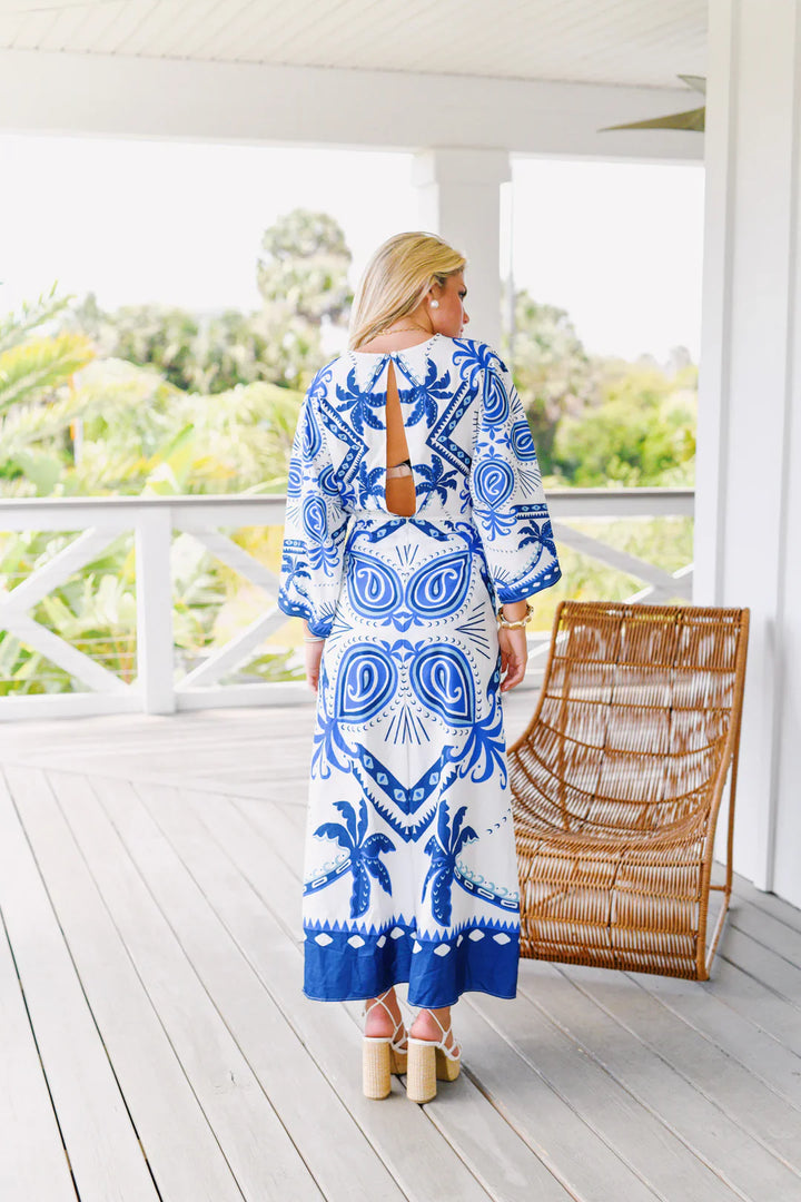 Safiya - Blue Wrap Dress